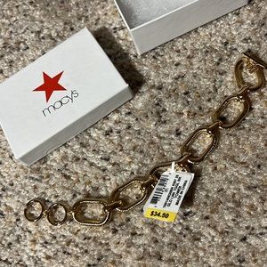 macys gold link toggle bracelet tower